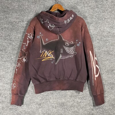 ダッフィー(made inChina) The Great China Wall Zip Hoodie Size Small Shark Ink Graffiti