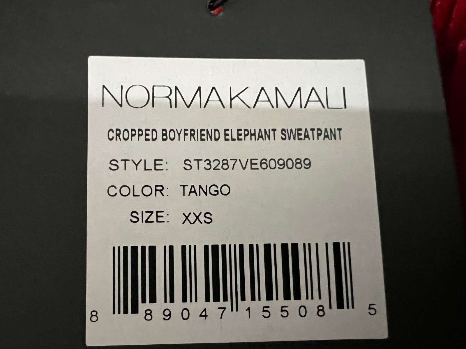 NORMA KAMALI Cropped Boyfriend Elephant Sweatpants - Size XXS (UK 4) RRP = £150 image 7