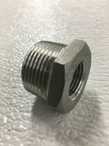 Hex Bushing 1" x 1/2" Stainless Steel Threaded Pipe / Conduit Fitting (Lot of 4) - Picture 2 of 9