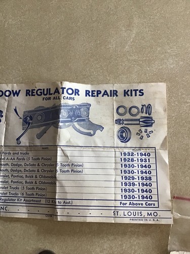 NORS 1930-40 Chevrolet Truck Window Regulator Crank Pinion Gear Repair Kit 993 - Picture 5 of 8
