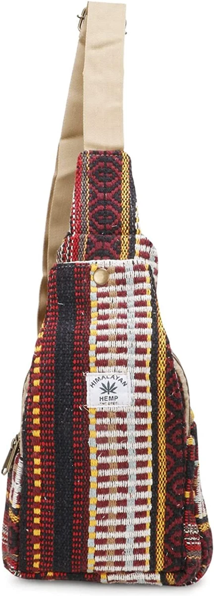 Hemp sling cheap backpack