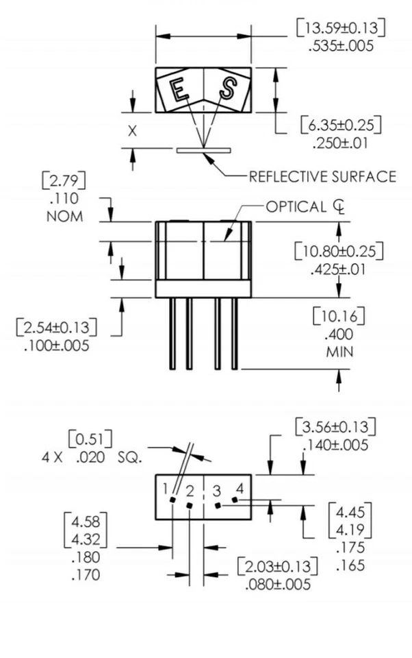 1pcs/ 1St. OPB750N  reflective object sensor - Bild 4 von 4