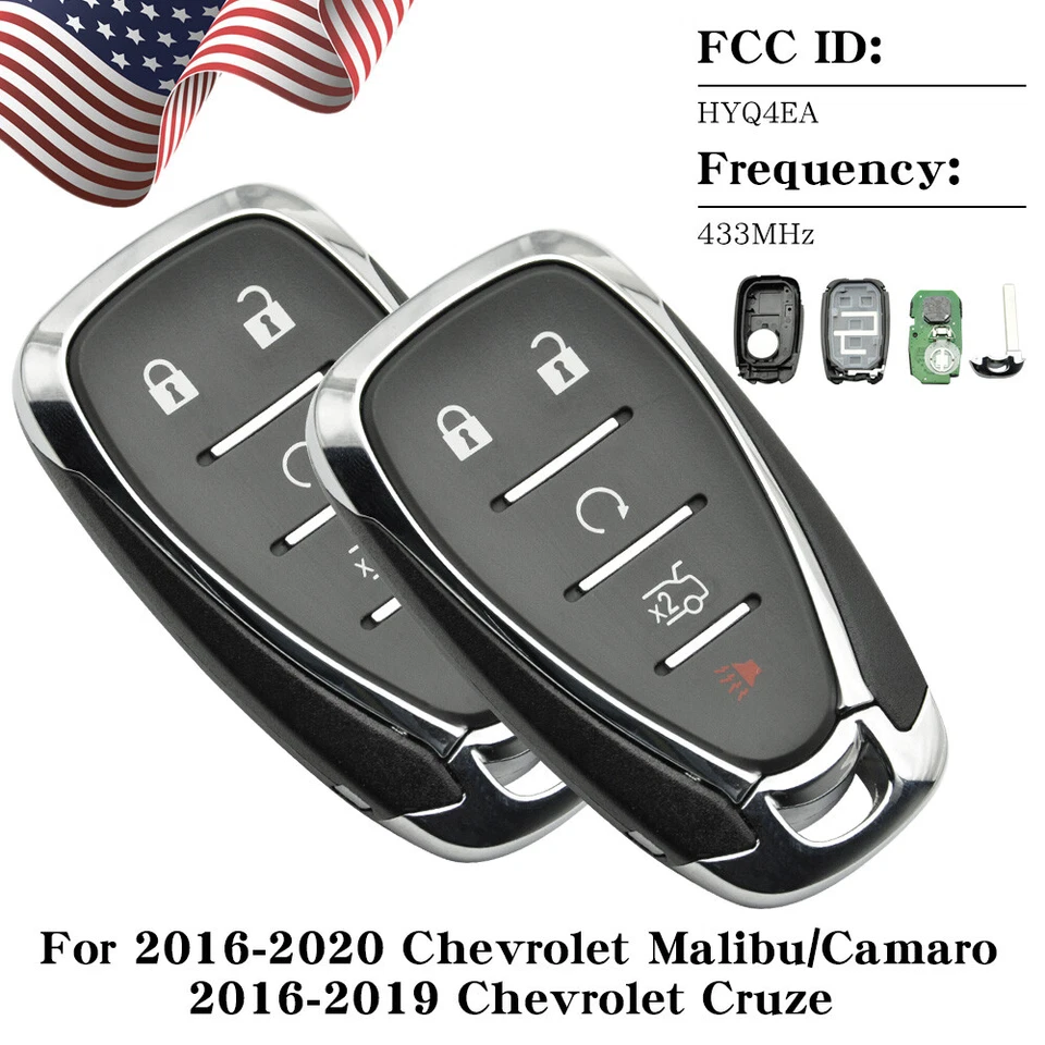 Подходит для 2016 2017 2018 2019 2020 2021 Chevrolet Camaro Cruze Malibu дистанционный брелок - Изображение 3 из 4