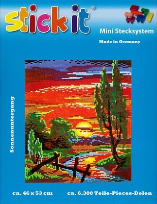 Mini Stecksystem Sonnenuntergang ca. 6.300 Teile mit XXL-Steckvorlage Nr. 41139