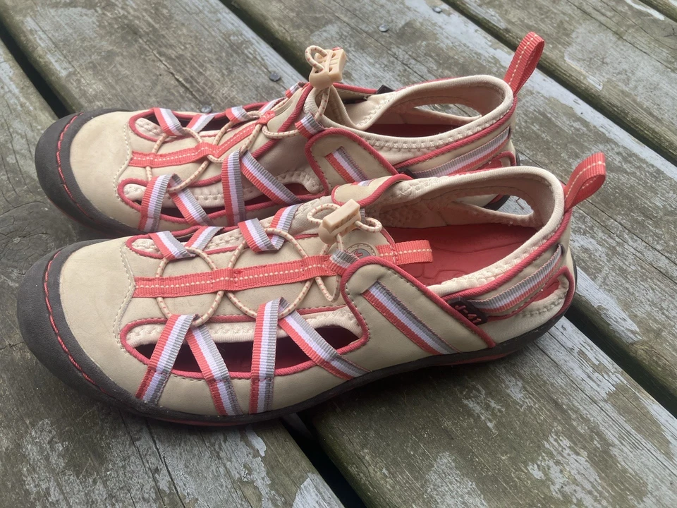 J-41 ADVENTURE ON SPORT SANDÁLIA SAPATO AQUÁTICO ROSA/VERDE FLORIDA FEMININO TAMANHO 6,5M - Imagem 3 de 4