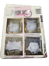McCALL'S 5848 HOME DEC WINDOW VALANCES PATTERN-UNCUT