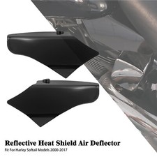 Air Deflectors Black Saddle Heat Shield Kit Fits For Harley Softail 2000-2017