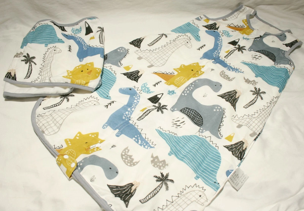 Infant Baby Sleep Sack Lightweight Cotton Dinosaur Removable Swaddle 6 12m