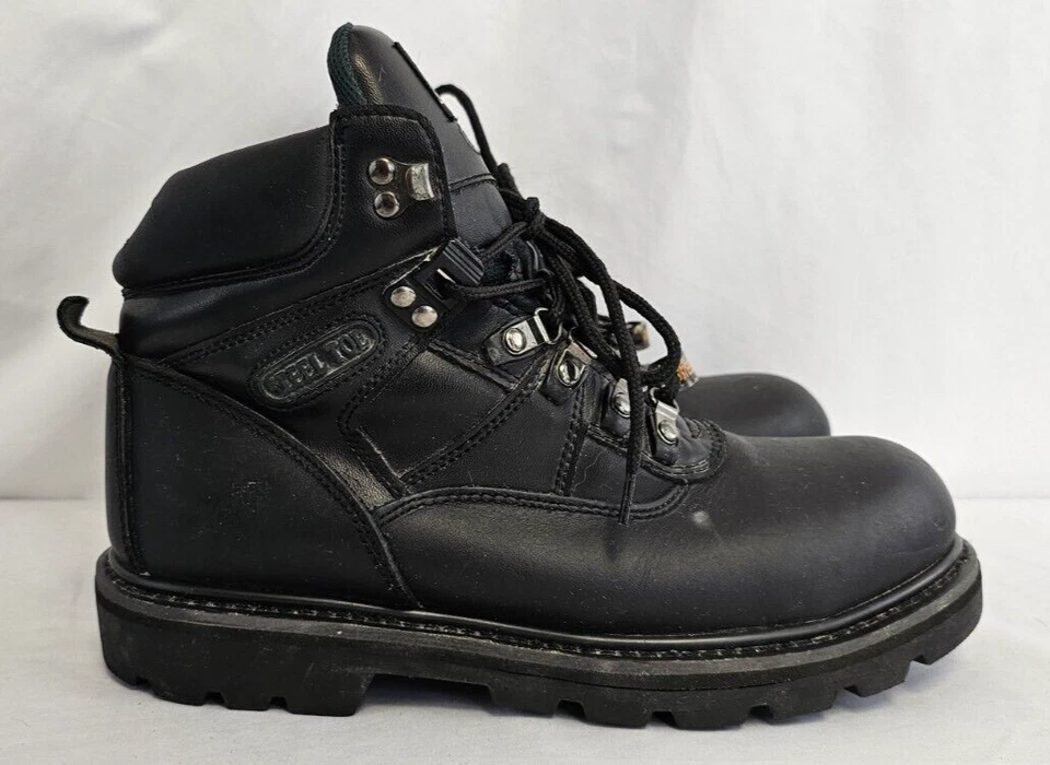 MACK American 钢制鞋头公司男式黑色靴子 10.5M 码系带 — 第 4/4 张图片