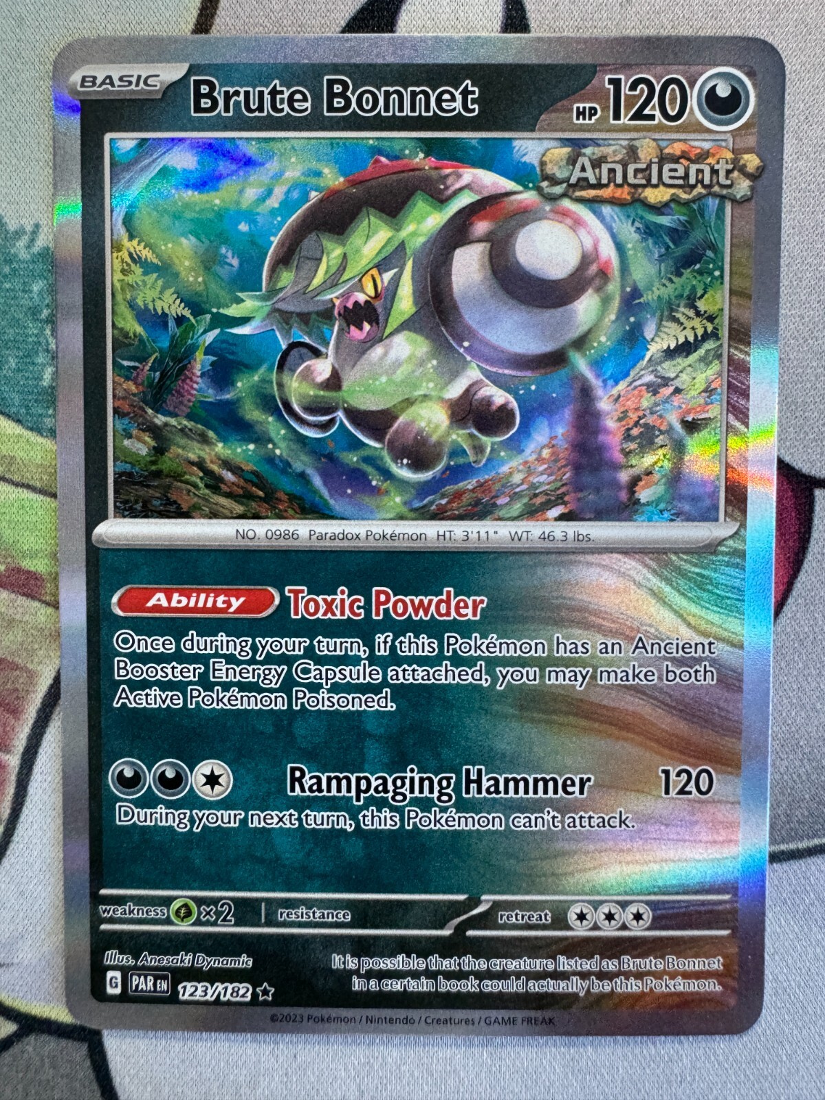Brute Bonnet Holo English Pokemon TCG BKBH977