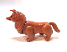 Vintage 1980's Playskool Lil Playmates Short Leg Farm Collie Dog Old Plastic Toy