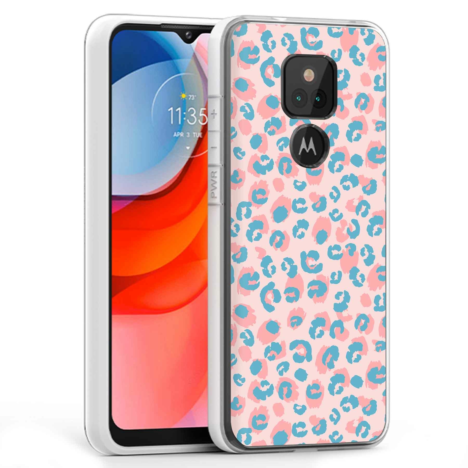 Phone Case Cover for Motorola Moto G Play 2021,Pink Leopard Print, USA