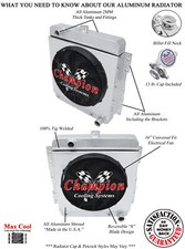 Kr Champion 2 Row Radiator W 16 Fan And Shroud For 1958 Chevy Bel Air V8 Eng