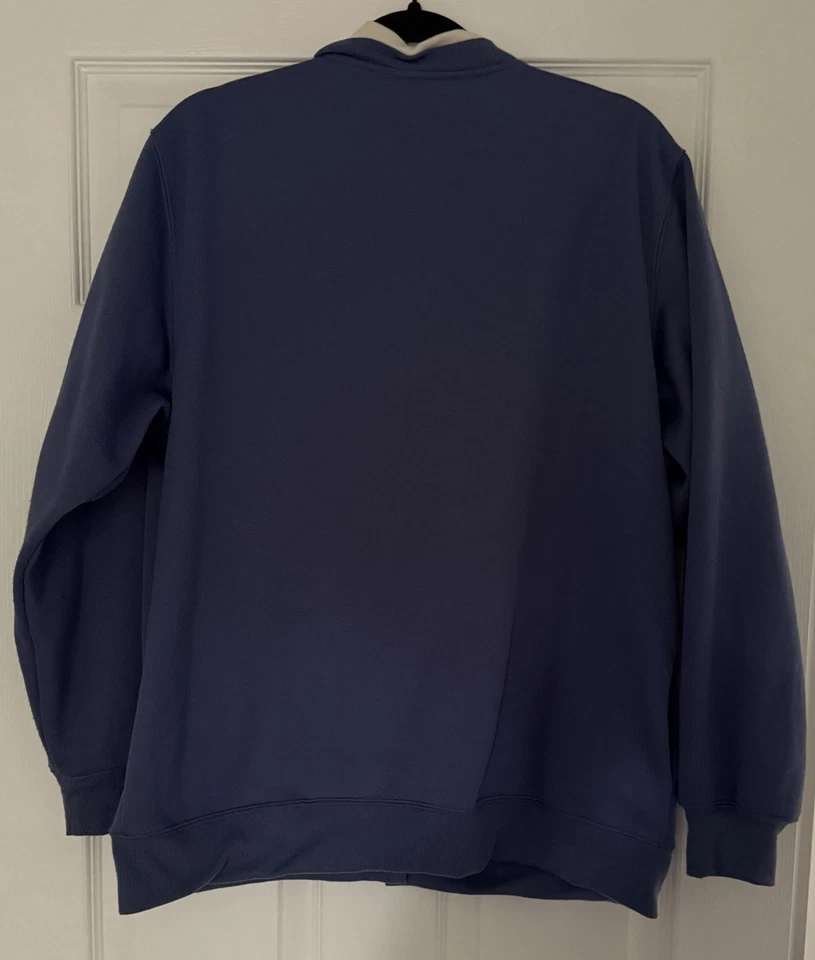 BonWorth праздник Рождественский свитер средний вышитая кнопка кардиган синий снег - Изображение 4 из 4