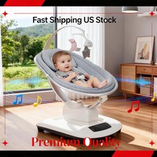 Electric Baby Swing 5 Motion  Speed Adjustable Knit Seat For Infants  Toddlers
