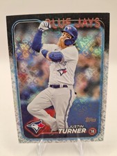 2024 Topps Justin Turner #598 ASG Logo Variation Holo Foil Blue Jays SP