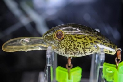 Rebel Deep Wee R Naturalized Frog BASS GREEN PLASTIC Fishing Lure