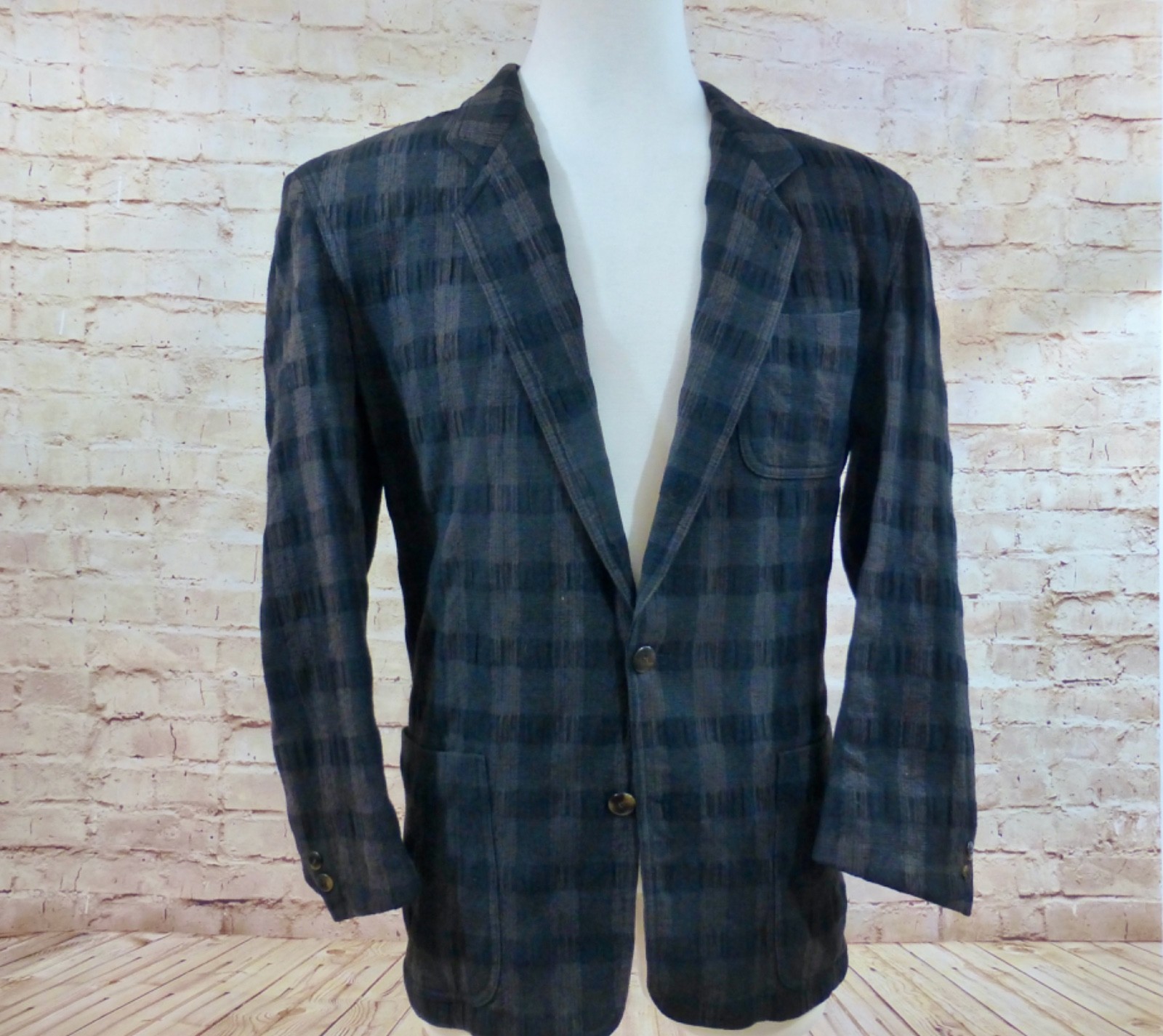 Vintage HUGO BOSS Blazer Jacket Cotton Wool Blend Made in Western Germany 40R