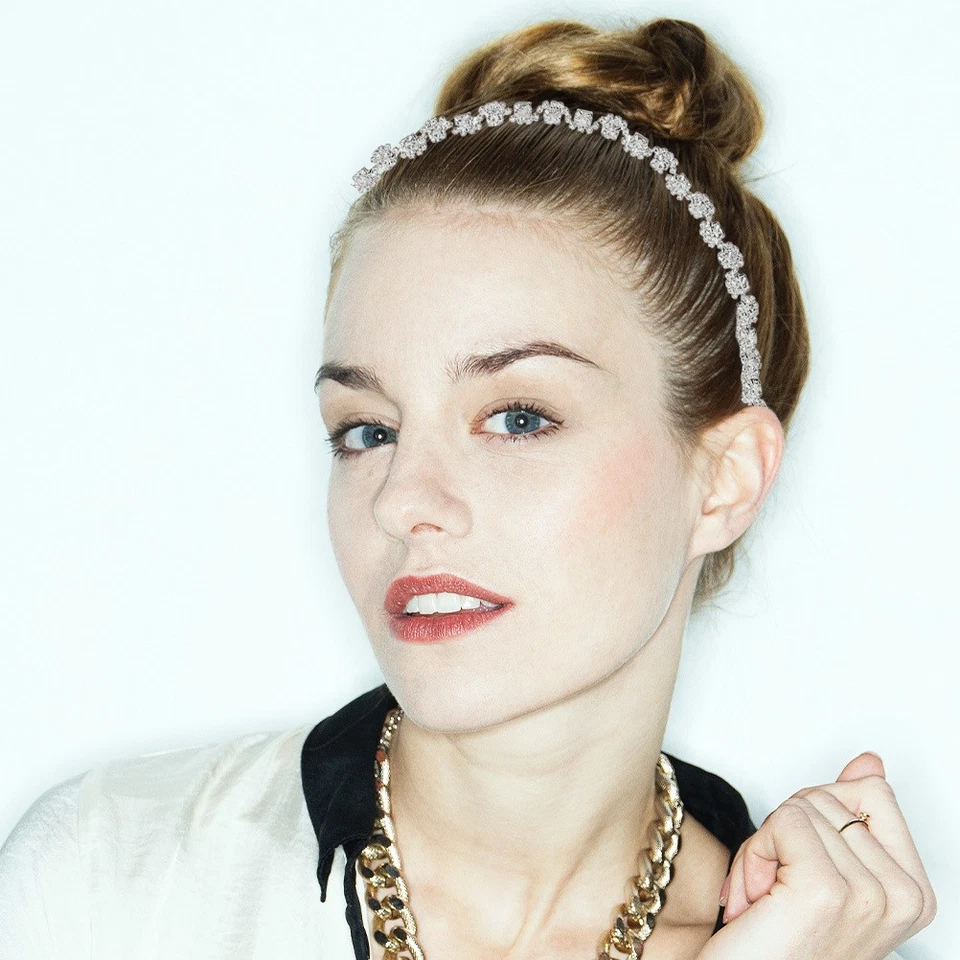  Pettine Per Capelli Da Sposa Cristallino Elegante Accessori Acconciature - Immagine 2 di 4