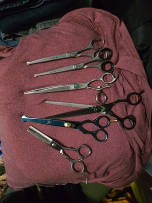 Prof. Grooming Shears Lot   Rose Line, Raphil, KAZU, Thinning & Cutting Scissors