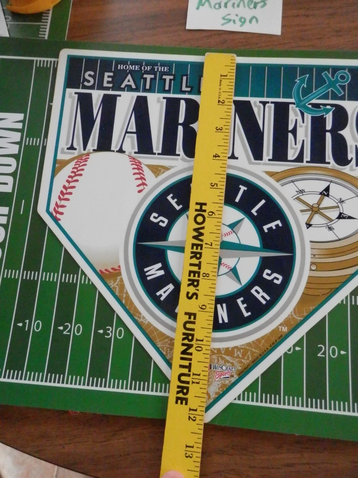 Mariners home plate sign, 1998, New Vintage MLB 90's - Image 3 of 4