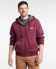 NWT llbean Men's Katahdin Iron Works  Hooded Sweatshirt, Fleece-Lined