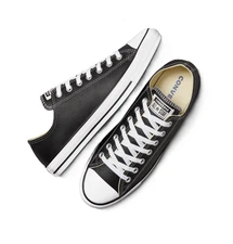 Converse Men's Chuck Taylor All Star Leather Ox Shoes Black 132174C j