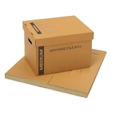 6 - Pack 18x15x14 Medium Standard File Storage Moving Box with Lid...