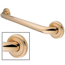 Kingston Brass DR814162 18 Inch Laurel Decor Grab Bar - Polished Brass