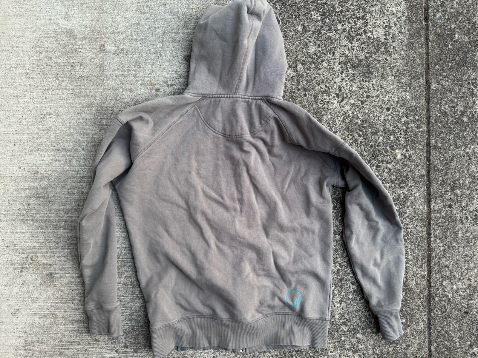 TREW the Hardworking Heavyweight Full Zip Hoodie Gray Size Medium 