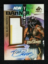 2025 SP Game Used AEW Banner Year 7/10 The Beast Mortos Rookie Relic Auto RC