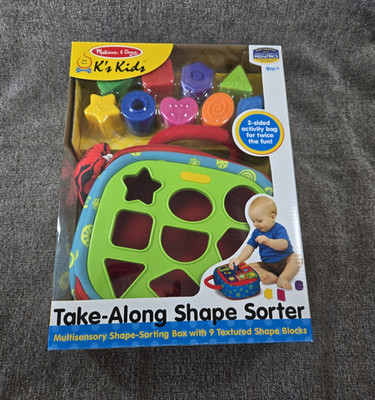 Melissa & Doug Take Along Shape Sorter Learning Toy Activity Bag New