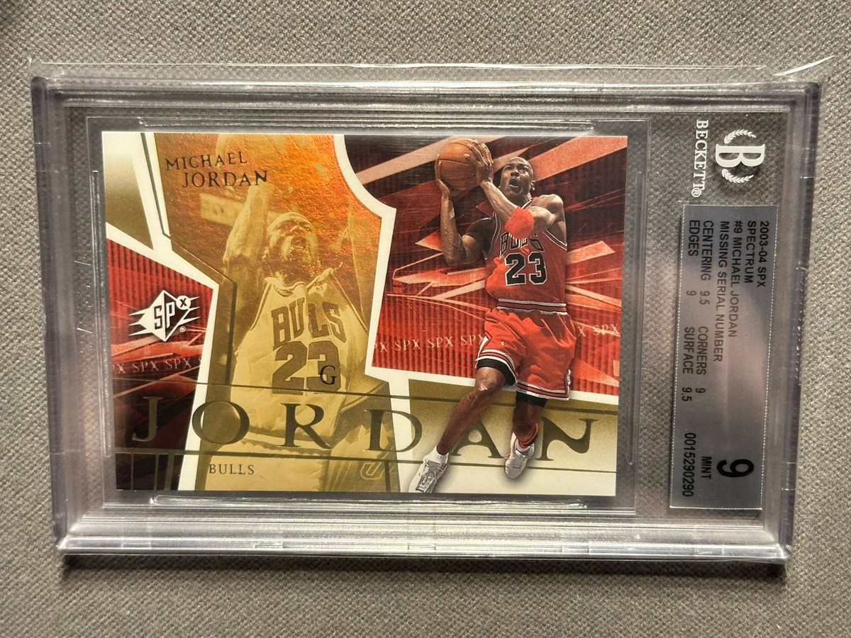 2003-04 SPx Michael Jordan #9 Spectrum BGS 9 Mint Missing /25 S/N