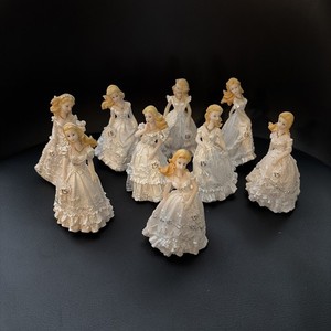 Quinceanera 4 Inch Figurine 15th Birthday Cake Topper Resin White Dress 15 9 lot
