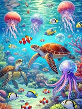 Ekuxom Turtle Diamond Art Kits for Adults-5D 12x16in 30X40cm , Turtle-1