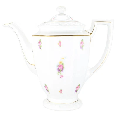 Rosenthal Maria Rosenbouquet mit Goldrand Kaffeekanne groß - Bild 1 von 2