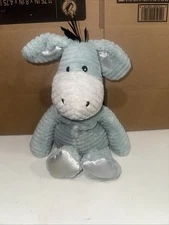 Warmies Donkey Weighted Microwavable Blue Textured Plush