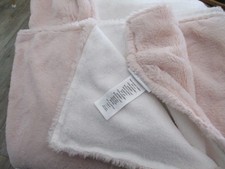 POTTERY BARN KIDS HOODED BABY TOWEL PINK ANIMAL bear EARS 34x23 SOFT PLUSH