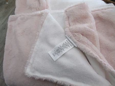 POTTERY BARN KIDS HOODED BABY TOWEL PINK ANIMAL bear EARS 34x23 SOFT PLUSH