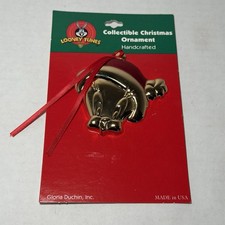 NEW NOS Vintage 1997 Looney Tunes Tweety Bird Gold Christmas Ornament