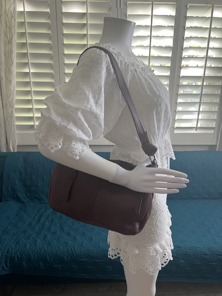 The Sak Brown Leather Hobo Bag With Charms - Image 3 of 4