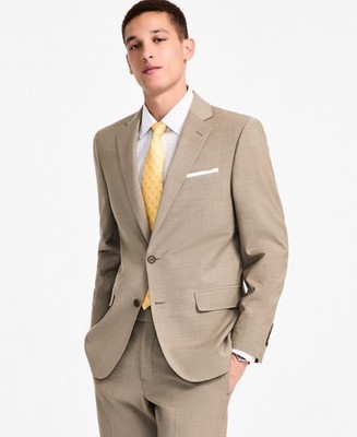 Brooks Brothers Mens Classic fit Suit Jacket Blazer 40 R Beige