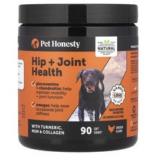 2 X Pet Honesty, Hip  Joint Health, For Adult Dogs, Chicken, 90 Soft Chews, 9.5