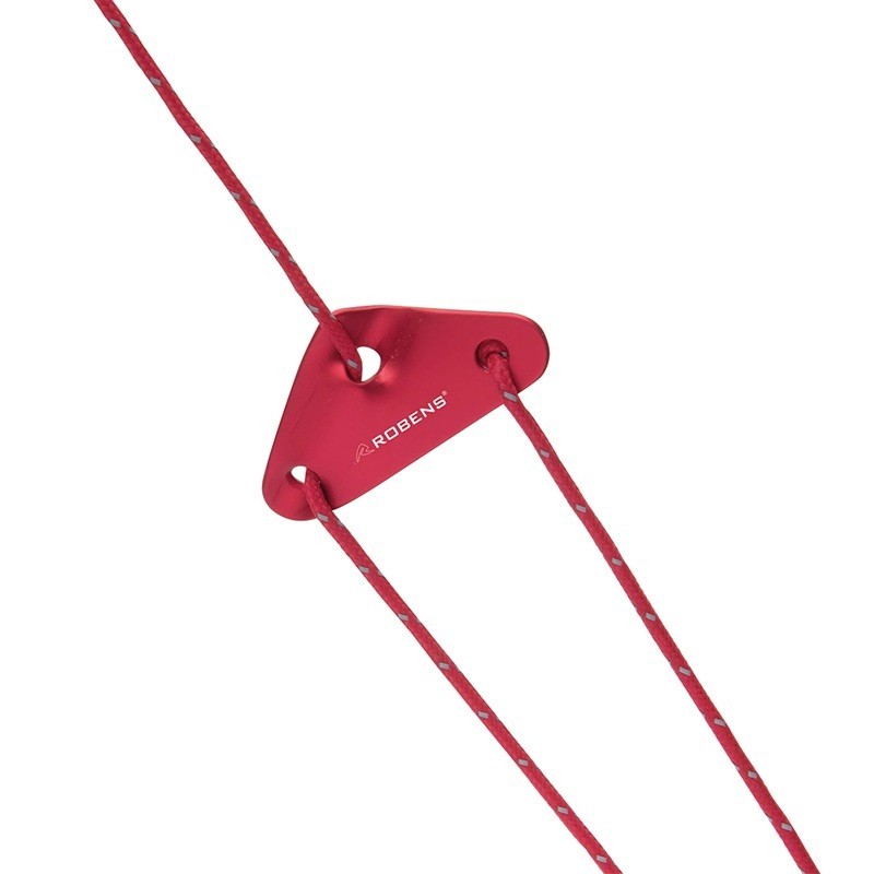 ROBENS RED LIGHTWEIGHT GUYLINE ALLOY ADJUSTER PACK OF 6