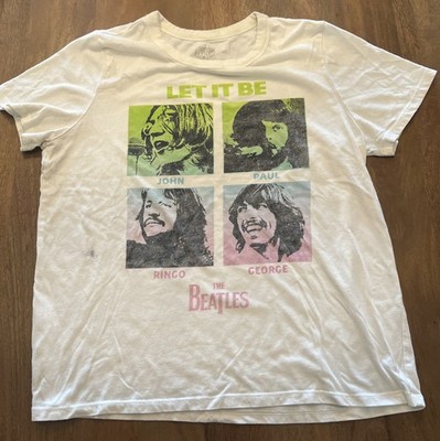 The Beatles Adult Size Small White Let It Be T-Shirt