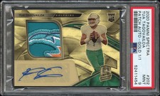 2020 Panini Spectra Tua Tagovailoa #202 Patch Auto Gold PSA 9