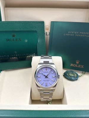 Rolex Oyster Perpetual 36mm Lavender Dial Stainless Steel 126000