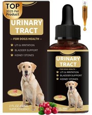 Dog UTI Treatment - Cranberry Supplement Drops for Dogs - Urinary Black