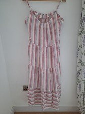 NRBY Striped 100% Linen Strappy Dress