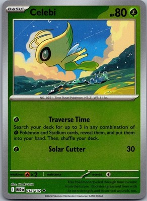 Celebi 012/132 Uncommon Mega Evolution Pokemon Reverse Holo Near Mint